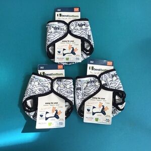 Bestbottom bundle of three all in two diaper cover. OS NWT